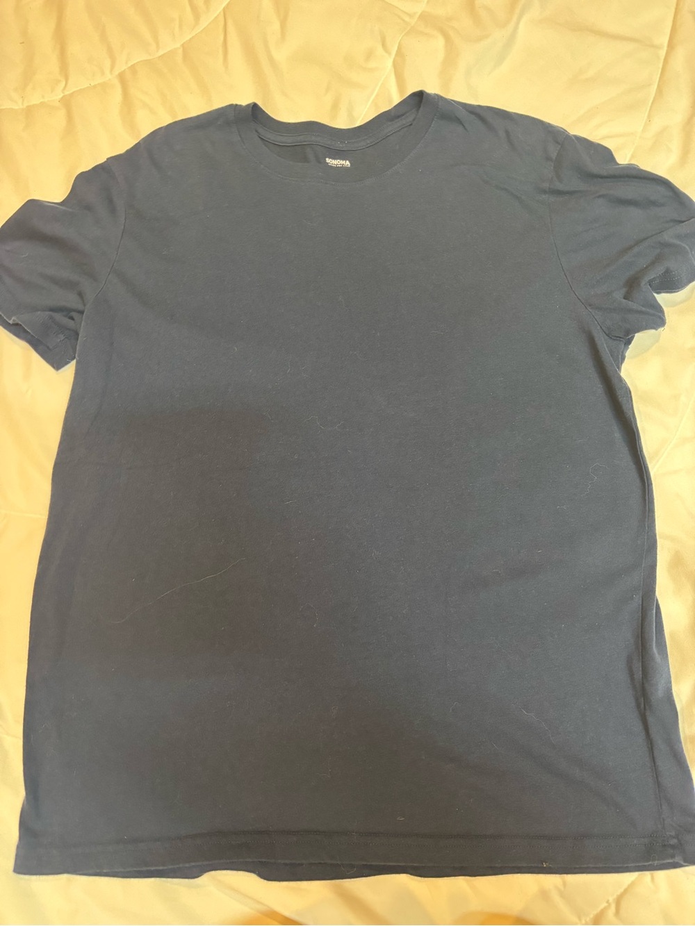 Sonoma Short Sleeve Crew Tee in Navy size large